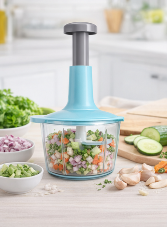 1.5L Multifunctional Manual Hand Food Chopper – No Mess No Tears
